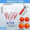 6Pcs Mini Basketball Hoop, with Pump and 4Pcs Mini Basketballs,