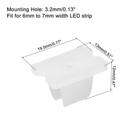sourcing map sourcing map 30 Stck wsserdichter LED-Lichtstreifenclips, Befestigungsklemmen, passend fr 5 mm bis 6 mm Silikon LED-Lichtstreifenclips wsserdichter LED-Lichtstreifen, durchscheinend