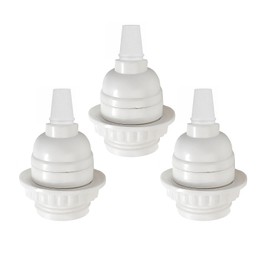 Phenolic Medium Base Light Socket,3 Pack TWDRTDD White Period Style E26 E27 Edison Retro Pendant Lamp Holder (White,Thread and Ring)