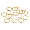 100pcs Double Jump Rings 18k Yellow Gold Strong No Fade