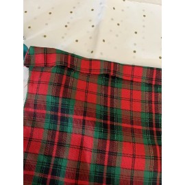 bucilla Christmas Stocking With Stripes On Red fabric liner