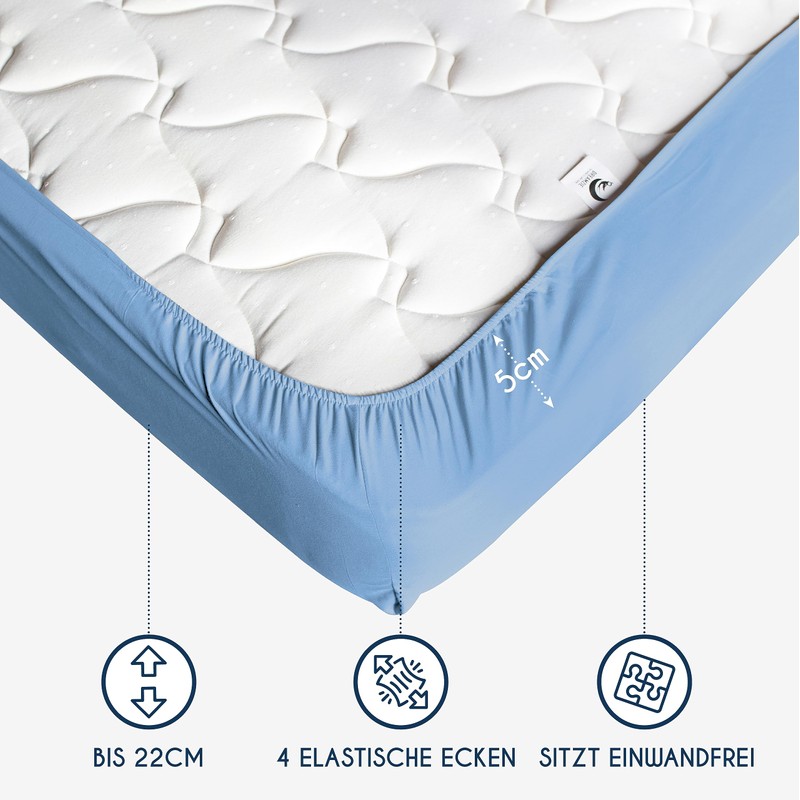 Dreamzie - Fitted Sheet 90 x 190/200 cm Pack of