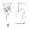 Ownace Big Size Victorian Shower Head Traditional Brass&Ceramics Telephone Hand