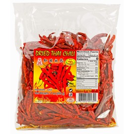 Thai Whole Dried Chili Peppers, Very Hot (7oz)