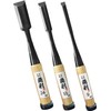 KAKURI Mortise Chisels 3-piece Set Chamfered White Oak Handle Total