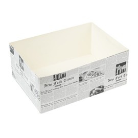 Restaurantware Bio Tek 8.4 x 6 x 3.5 Inch Burger Trays 100 Disposable Paper Food Trays - Recyclable Sturdy Newsprint Paper Movie Snack Trays For Meals Snacks And Baked Goods