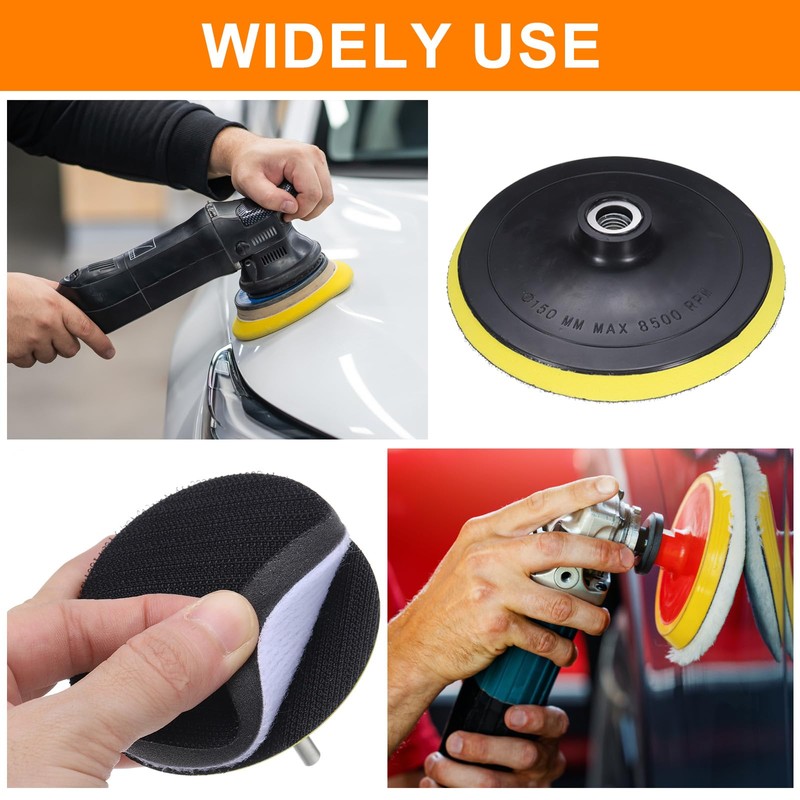 sourcing map 6 Inch Hook and Loop Backing Sanding Pads