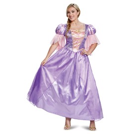 Disguise Women's Rapunzel Deluxe Adult Classic Costume, Purple, Medium (8-10)