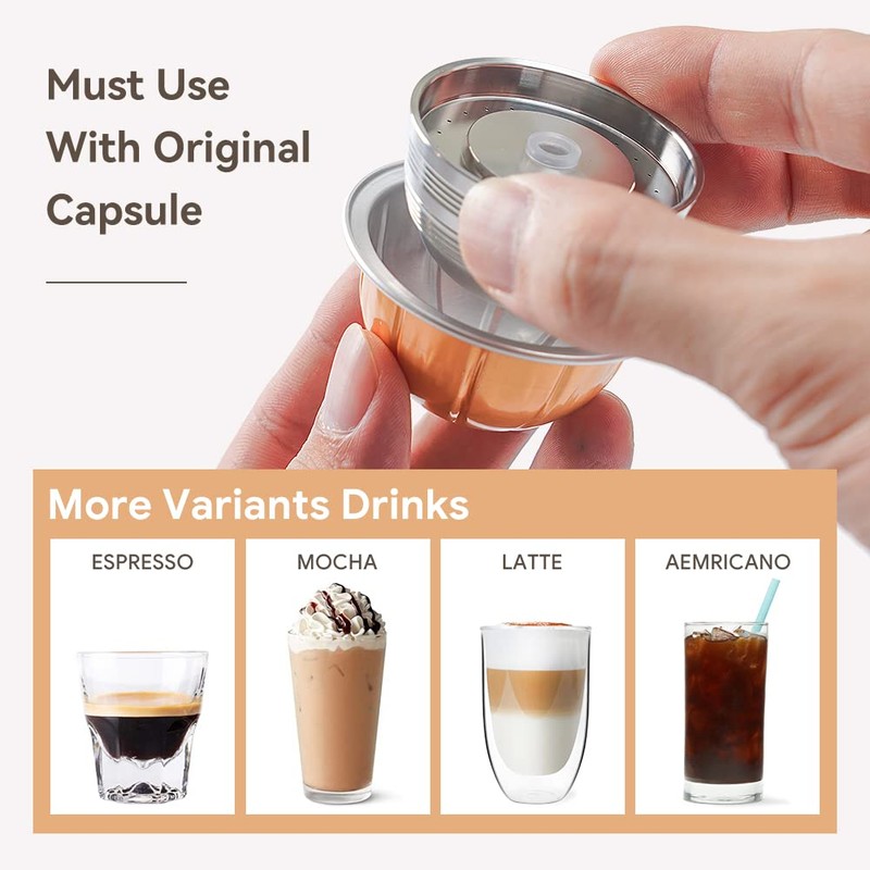 BENFUCHEN Stainless Steel Reusable Vertuo Capsule Compatible With VERTUO NEXT+EMPTY