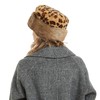 soul young Women's Leopard Faux Fur Hat with Fleece and