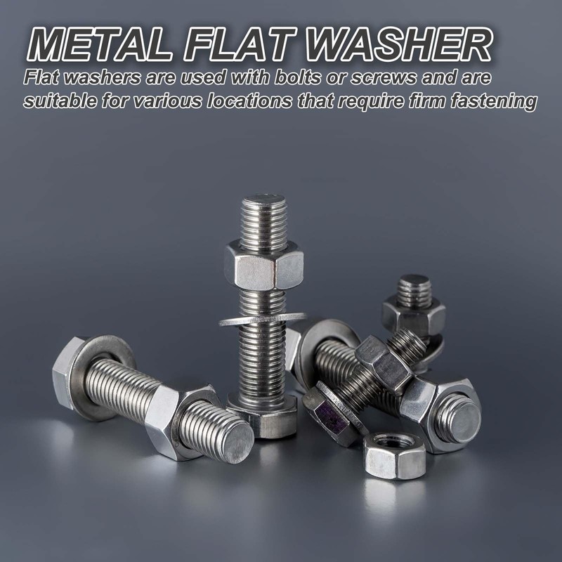 PATIKIL 1" ID x 2" OD Stainless Steel Flat Washers,