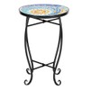 SVRCK Accent Table with Mosaic Design for Indoor and Outdoor