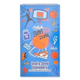 iscream + Corey Paige Designs Seal and Send 40 hojas de papelería Bloc de tarjetas de notas con sellos - Slam Dunk
