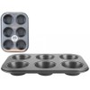 NON STICK MUFFIN TRAY 6 CUP 27CM X 19CM X 3CM