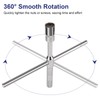 Lyhubmh 23" Extended Lug Wrench 4 Way Heavy Duty Tire