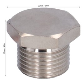 Oxygen Sensor Plug, Hex O2 Oxygen Sensor Plug Professional Waterproof M18 X 1.5 with Nut and Washer for Auto Parts for Fastener Hardware