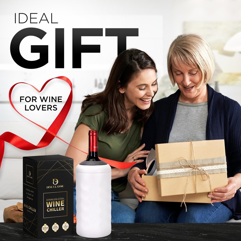 Premium Wine Chiller - Wine Bottle Chiller Double Walled, Vacuum