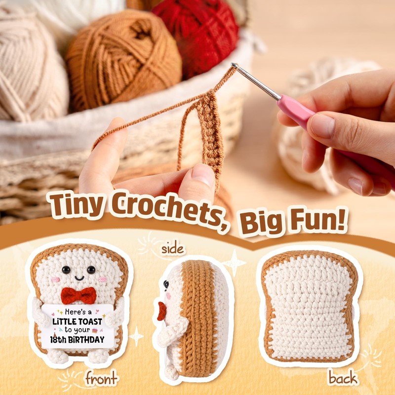 18th Birthday Gifts for Girls Boys- Emotional Support Crochet Toast