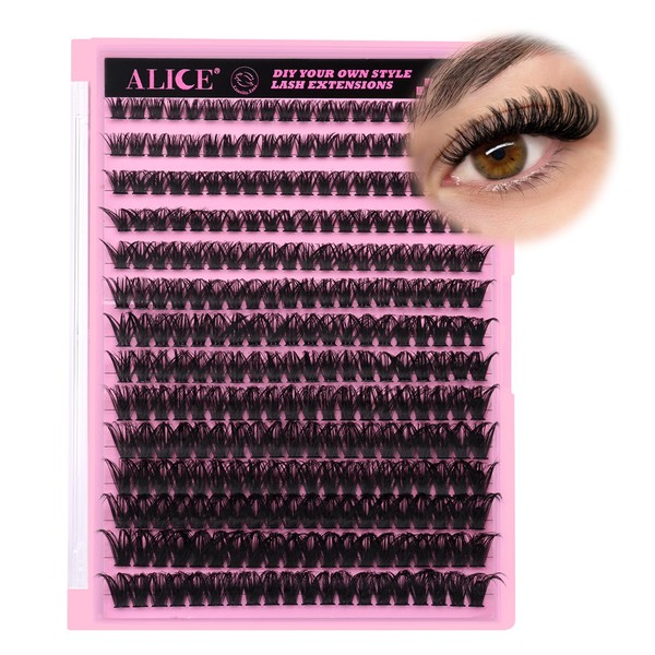 280Pcs Wispy Individual Lashes DIY Eyelash Extensions 8-16MM Fluffy D