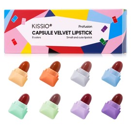 KISSIO Juego de pintalabios de 8 colores, impermeable, de larga duración, lápiz labial mate, mini juego de pintalabios, libre de crueldad, 1.2 onzas  