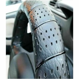 Lace Up Steering Wheel Cover Car Van PU Leather Soft Look Vintage Classic Style 35Cm 41Cm 14"-16"