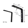 Brackets, L Shape, Angle, Iron Shelves, Black, Set of 2,