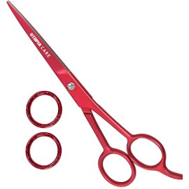 Utopia Care Utopia Care Hair Cutting and Hairdressing Scissors 6.5 Inch, Premium Stainless Steel Shears with Smooth Razor and Sharp Edge Blades for Salons, Men, Women and Kids, Red