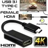 USB-C Type C to HDMI Adapter USB 3.1 Cable For