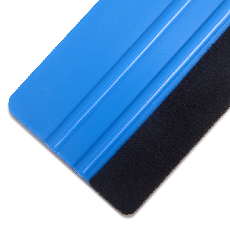 Winjun 2 Pack Blue Professional Felt Edge Squeegee Plastic scraper