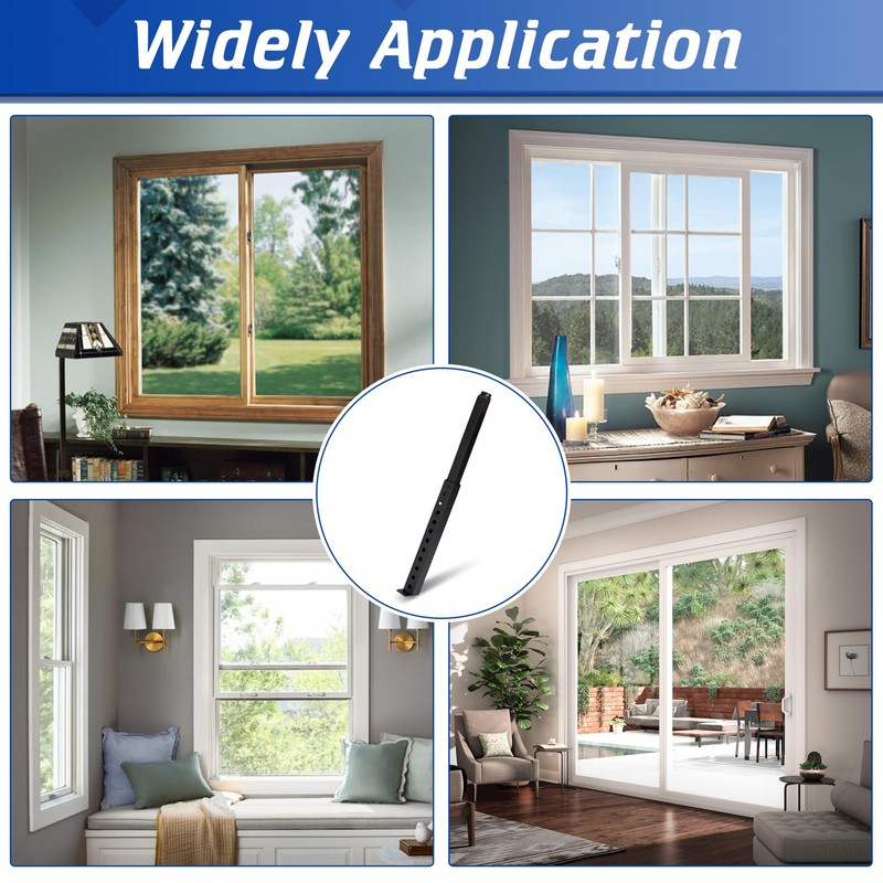 Wintcomfort Adjustable Window Security Bar, Heavy Duty Sliding Window Security