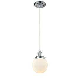 Innovations 916-1P-PC-G201-6 Transitional One Light Mini Pendant from Ballston Collection in Chrome Finish, Silver , INNO916-1P-PC-G201-6