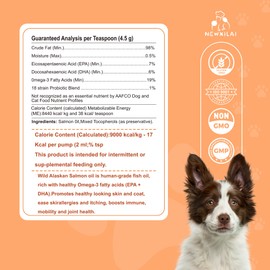 Wild Alaskan Salmon Oil for Pets - Pure Fish Omega 3 Liquid Dog & Cat Food Supplement Supports Skin, Coat, Joints, Immune System & Heart Health Natural Allergy EPA + DHA Essential Fatty Acids 8.5oz