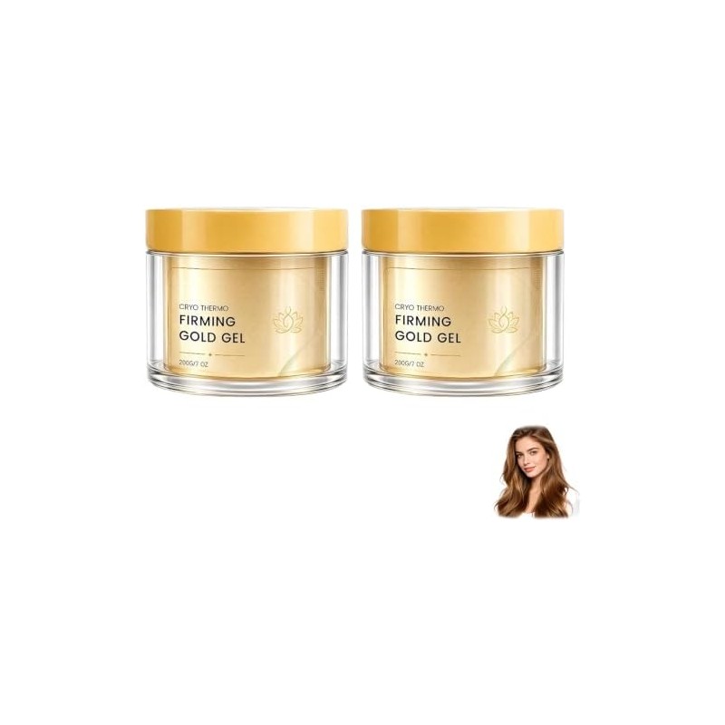 Cryo Thermo Gold Firming Gel, Cooling Warming Body Moisturizer (2pcs)