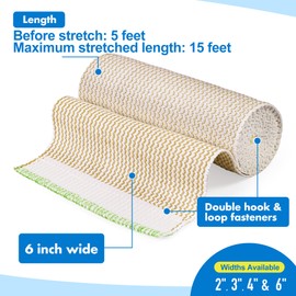 LotFancy Elastic Bandage Wrap, 4 Pack 6 Inch Reusable Compression Bandage, Self Closure on Both Ends for Ankle, Knee, Legs, Foot, Premium Medical Support & First Aid for Injury Recovery, Sports