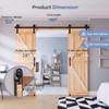 EaseLife 8 FT Double Sliding Barn Door Track and Handle