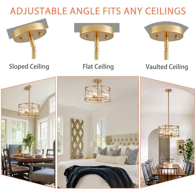 Majhoiw Modern Gold Chandeliers for Dining Room Over Table, Farmhouse