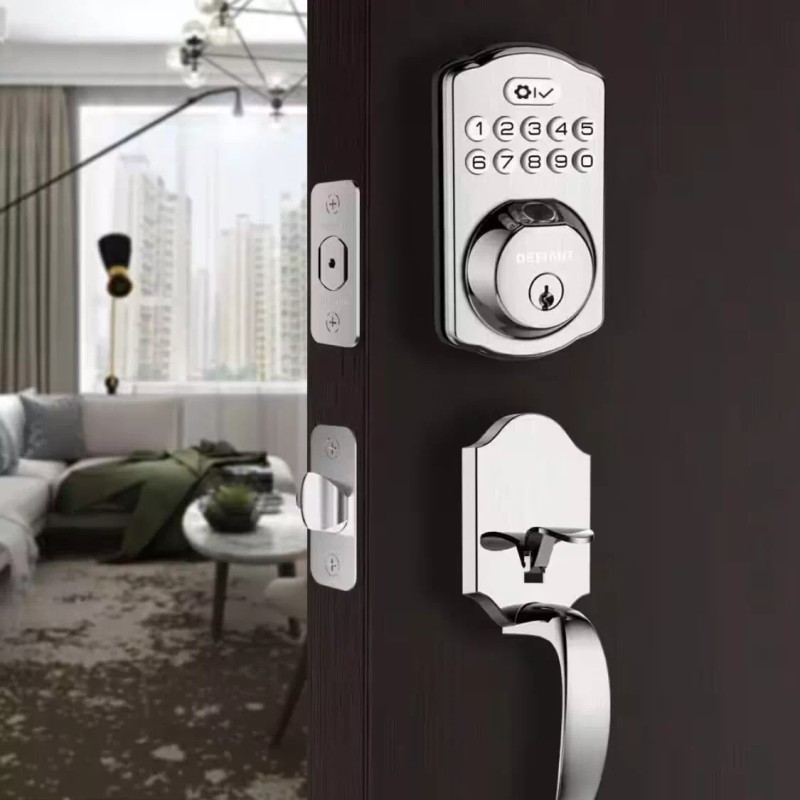 DEFIANT Electronic Deadbolt, Keyless Door Entry Biometric Fingerprint Keypad