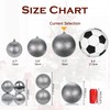 Briful 18CM Large Christmas Baubles, 7.1" Xmas Tree Decorations Silver