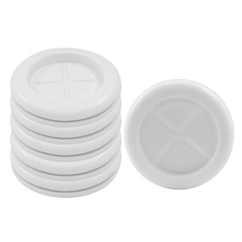 suiwotin 6pcs 1-3/16" ID 1-3/8" Drill Hole Rubber Grommets, Firewall Hole Plug Wire Protection, Double-Sided Round Hole Grommet Kit (White)