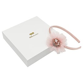 HAARallerliebst Hair Hoop (Tulle Flower, Pink) for Girls with Storage Box