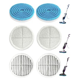 6-Pack Spin Mop Brush Replacement for Bissell Spinwave Steam Mop 20393