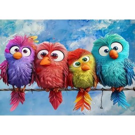 GXGLLPZBY 5D Diamond Painting Kit for Adults Beginners,DIY Colorful Bird Paint by Diamond Art Kits,Suitability Friends Full Round Drill Diamonds Dots Gem Art,Home Wall Decor 11.8x15.8 Inch