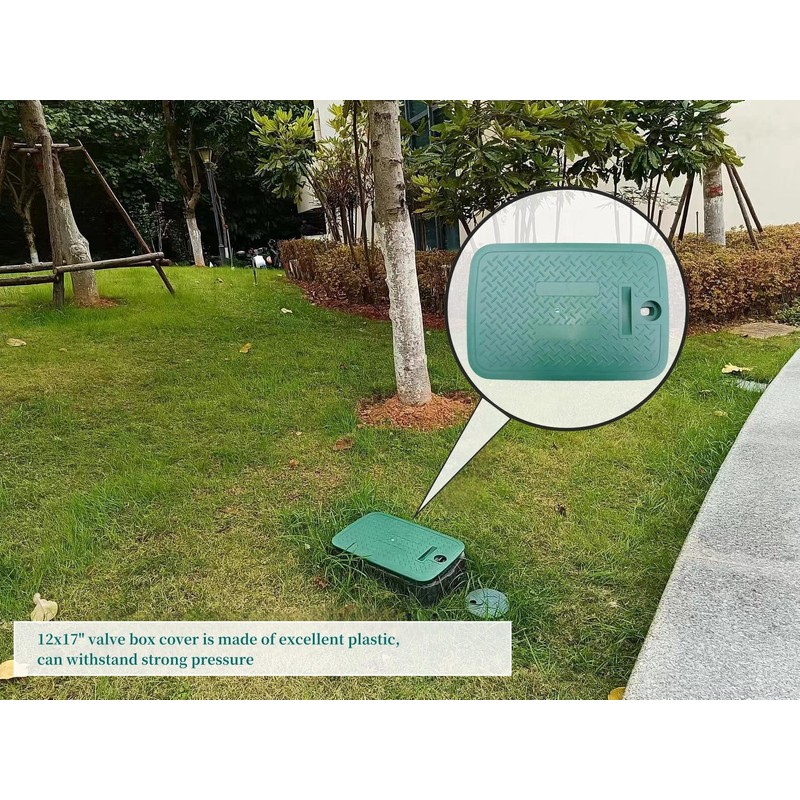 Outer diameter 17" x12" Rectangular Sprinkler Valve Box Cover Valve