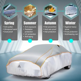 Pulaim Anti Hail Car Cover, Hail Protector Car Cover 6 Layer Thickened, Fits Class A Sedans 177 to 185 in, Heavy Duty Anti-Hail Car Covers Protects Your Car