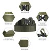 KingMoore Men's Tactical Belt Heavy Duty Webbing Belt Adjustable Military