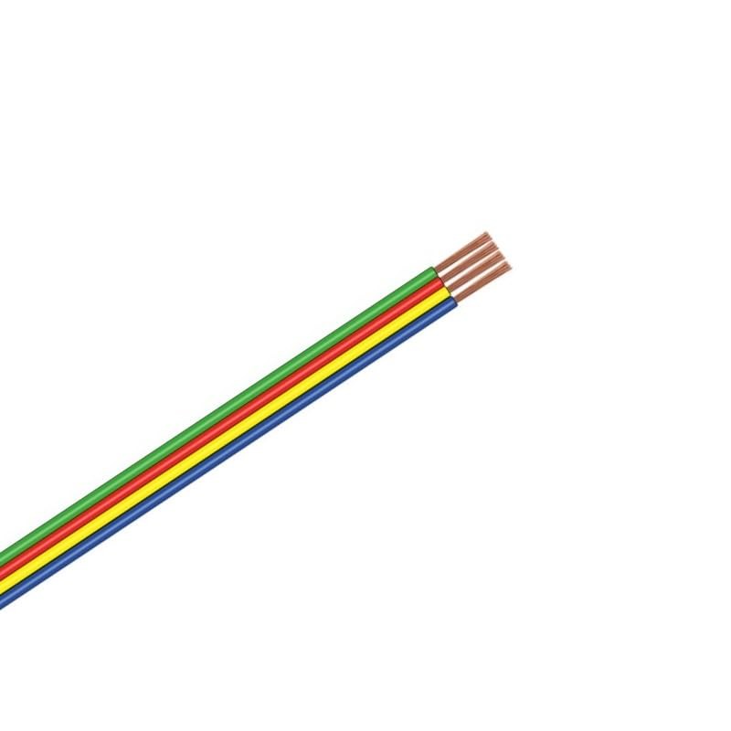 WITTKOWARE Electronic Ribbon Cable with Coloured Cores, Flexible (4 x