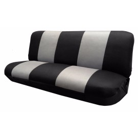 YS Mesh Black/Gray FULL SIZE BENCH Seat Cover  Fits Most Vintage Classic cars
