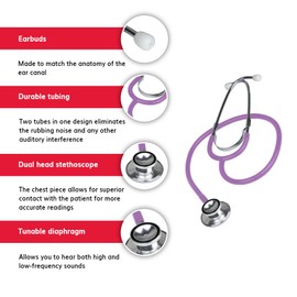 Ever Ready First Aid Ever Ready First Aid Dual Head Stethoscope - Lavender