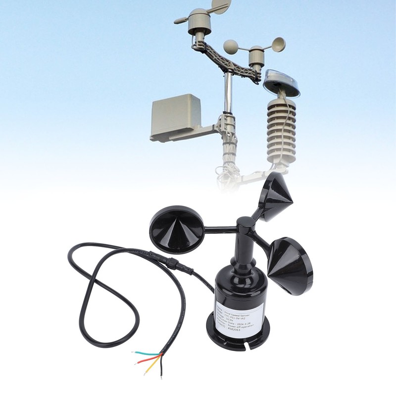 Wind Speed Monitoring Sensor with 0.8m Cable 3 Blade High