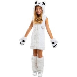 Funidelia Polar Bear Costume for Girls Size 5-6 Years Animals, Bear – Colours: Colourful, Accessory for Costume – Funny Costumes for Your Parties